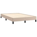 vidaXL Sommier à lattes de lit matelas cappuccino 120x190cm similicuir