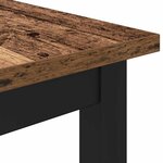 vidaXL table Bois ancien 100 x 50 x 76 5 cm Bois d'ingénierie et acier