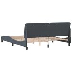 vidaXL Cadre de lit avec tête de lit Gris foncé 180x200 cm Velours