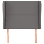 vidaXL Tête de lit avec oreilles Gris 103x23x118/128 cm Similicuir