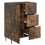 vidaXL Buffet Chêne fumé 66 x 34 5 x 89 5 cm Bois d'ingénierie
