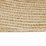 vidaXL Tapis Naturel et Blanc 160 x 230 cm Jute