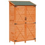vidaXL Abri de jardin Marron 106 x 56 x 176 5 cm Bois de Sapin Massif