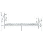 vidaXL Cadre de lit métal sans matelas et pied de lit blanc 200x200 cm