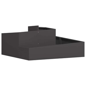 vidaXL Cache-pot de jardin Noir 100 x 100 x 50 cm Acier