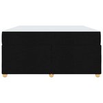 vidaXL Cadre de lit avec matelas Noir 160 x 200 cm tissu