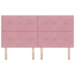 vidaXL Tête de lit LED avec des lumières à LED Rose 180 cm Polyester