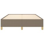 vidaXL Cadre de lit sans matelas taupe 140x200 cm tissu