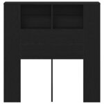 vidaXL Cabinet de Tête de Lit Chêne noir 100 x 19 x 104.5 cm