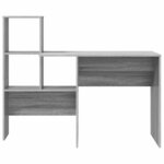 vidaXL Bureau Gris Sonoma 131 5 x 50 x 106 5 cm Bois d'ingénierie