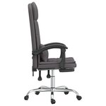 vidaXL Fauteuil de massage inclinable de bureau Gris Similicuir