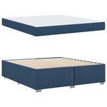 vidaXL Cadre de lit avec matelas Bleu 180 x 200 cm tissu