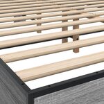 vidaXL Cadre de lit sans matelas sonoma gris 150x200 cm