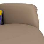 vidaXL Fauteuil inclinable de massage repose-pieds cappuccino