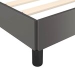 vidaXL Cadre de lit avec tête de lit sans matelas gris 80x200 cm