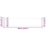vidaXL Auvent latéral rétractable de patio 140x600 cm Marron