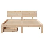vidaXL Cadre de lit avec tiroirs sans matelas 120x190 cm