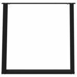 vidaXL Pieds de table à manger en U 2 pièces Noir 80 x (72-73) cm Acier