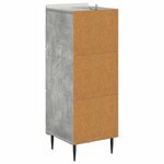 vidaXL Armoire à tiroirs Gris béton 33 x 34 5 x 92 cm