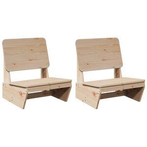 vidaXL Chaises de jardin lot de 2 60x64x70 5 cm bois massif de pin