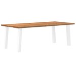 vidaXL Table à manger marron clair bois de chêne massif rectangulaire