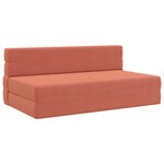 vidaXL Canapé-lit pliable Rouge orange 152 x 86 5 x 60 cm Tissu