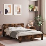 vidaXL Cadre de lit sans matelas chêne fumé 120x200 cm