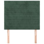 vidaXL Tête de lit Vert foncé 80x5x118/128 cm Velours