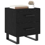 vidaXL Cabinet de chevet avec tiroir Chêne noir 40 x 35 x 47 5 cm