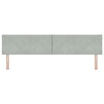 vidaXL Tête de Lit LED Géométrique Gris clair 200 cm Velours