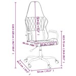 vidaXL Chaise de jeu de massage Noir et gris Similicuir