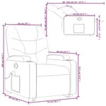 vidaXL Fauteuil inclinable de massage Crème Similicuir