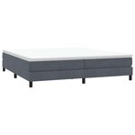 vidaXL Sommier à lattes de lit et matelas gris foncé 180x210cm velours