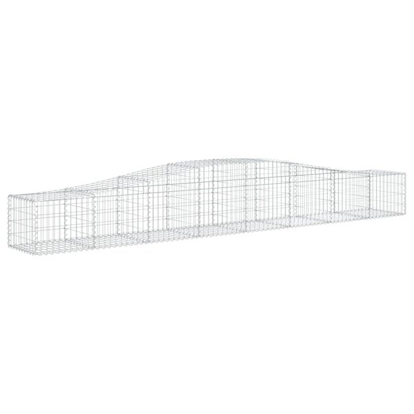 vidaXL Panier de gabions arqué 400x50x40/60 cm Fer galvanisé