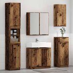 vidaXL Ensemble de mobilier de salle de bain 3 Pièces Bois ancien