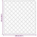 vidaXL Duvet d'hiver Crème 200 x 220 cm Microfibre et polaire Teddy