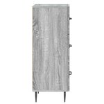 vidaXL Armoire à tiroirs Sonoma gris 33 x 34 5 x 89 5 cm
