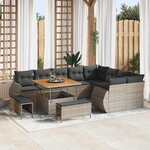 vidaXL Ensemble de canapé de jardin 12 Pièces Gris 100 x 100 x 71 cm