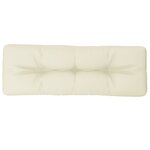 vidaXL Coussin de palette crème 120x40x12 cm tissu