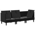 vidaXL Ensemble de meubles pour le salon 3 pc Noir Velours