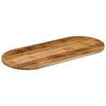 vidaXL Dessus de table 100x40x2 5cm ovale bois massif de manguier brut