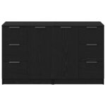 vidaXL Buffet Chêne noir 120 x 30 x 70 cm Bois d'ingénierie