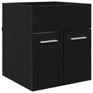 vidaXL Armoire d'évier Chêne noir 41 x 38 5 x 46 cm Bois d'ingénierie