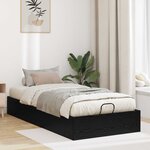 vidaXL Cadre de lit ottoman Chêne noir 80 5 x 200 cm Bois d'ingénierie