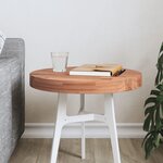 vidaXL Dessus de table Ø40x4 cm rond bois massif de hêtre