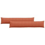 vidaXL Coussins de canapé 2 Pièces Rouge orange 200 x 40 cm