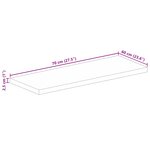 vidaXL Dessus de table 70x60x2 5 cm rectangulaire bois massif manguier