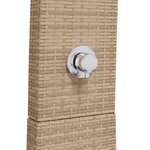 vidaXL Douche d'extérieur beige 55x60x224cm résine tressée bois acacia