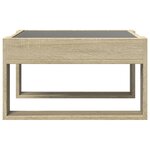 vidaXL Table basse avec LED infini chêne sonoma 50x53x30 cm