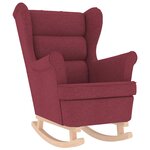 vidaXL Chaise à bascule rouge bordeaux 74x90x102 cm tissu